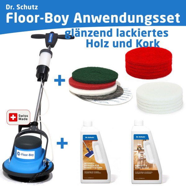 Set für glänzend lackierte Holz- und Korkböden